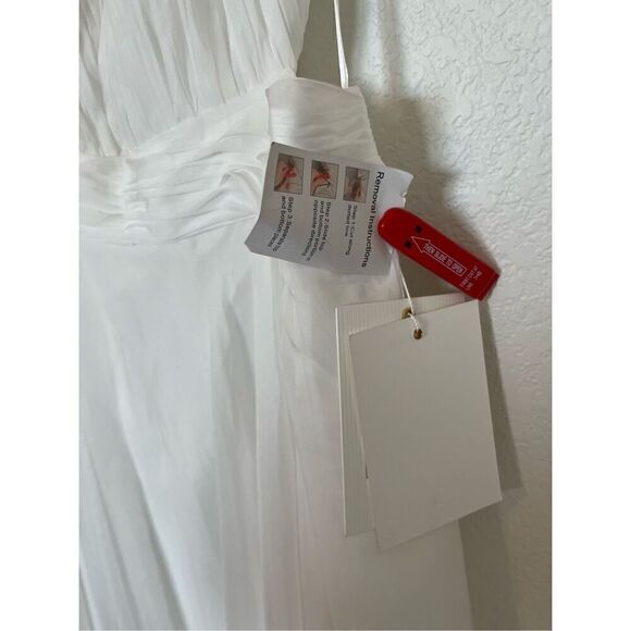 Mac Duggal PLUNGE OSTRICH FEATHER A LINE GOWN New - Picture 5 of 7